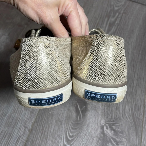 Sperry Top Sider Seacoast Metallic Python Embossed Sneaker 9 - Picture 12 of 16